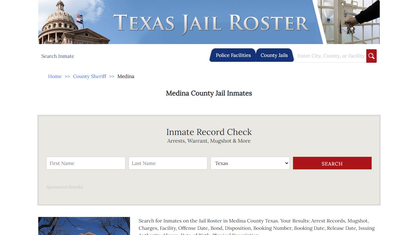 Medina County Jail Inmates - Jail Roster Search